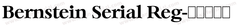Bernstein Serial Reg字体转换